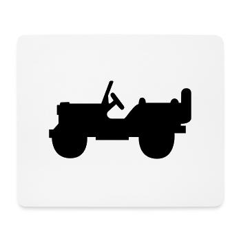 Shilouette Willys solo - Mousepad (Querformat) - Weiß - Vorne