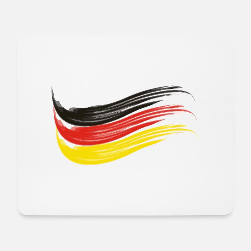 NATIONALFLAGGE DEUTSCHLANDS - Mousepad (Querformat) - Weiß