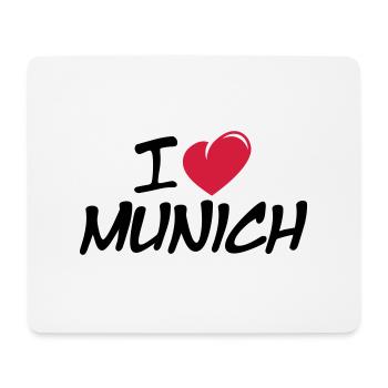 J'aime Munich / J'aime Munich - Tapis de souris (format paysage) - blanc - Devant