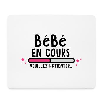 bébé en cours(veuillez patienter) - Tapis de souris (format paysage) - blanc - Devant