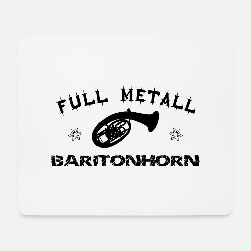 volksmusik_fm-baritonhorn - Mousepad (Querformat) - Weiß