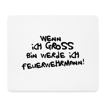 Ich werde Feuerwehrmann - Mousepad (Querformat) - Weiß - Vorne