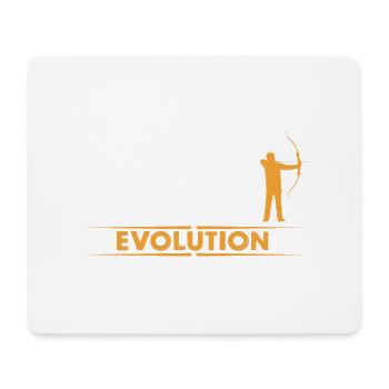 Bogenschiessen Evolution - orange/weiss - Mousepad (Querformat) - Weiß - Vorne