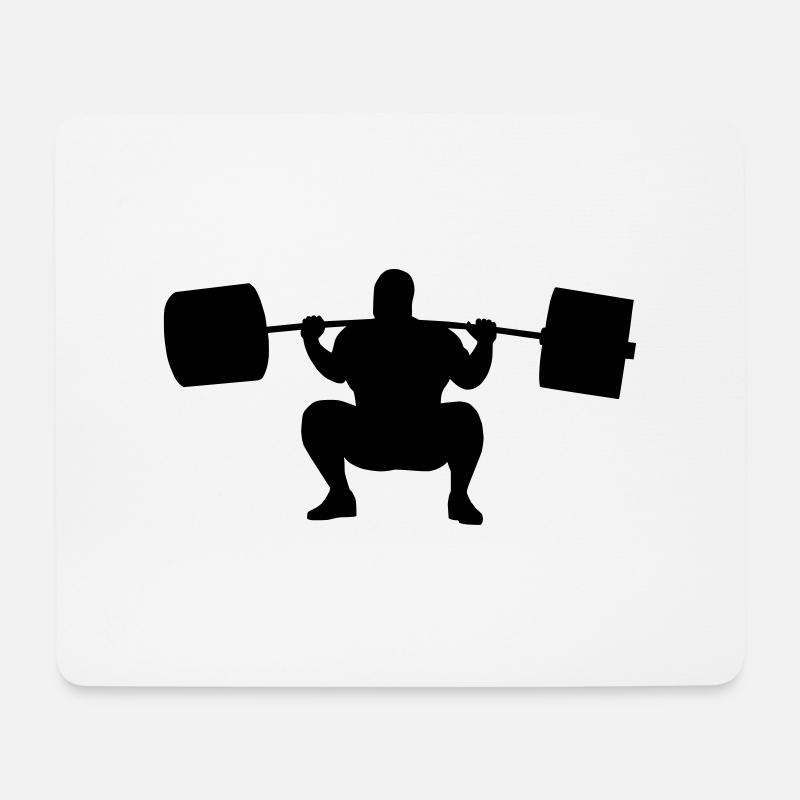 Kniebeuge tief - Mousepad (Querformat) - Weiß