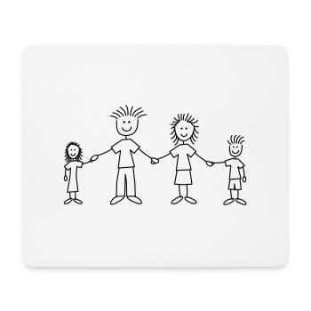 family_1c - Mousepad (Querformat) - Weiß - Vorne