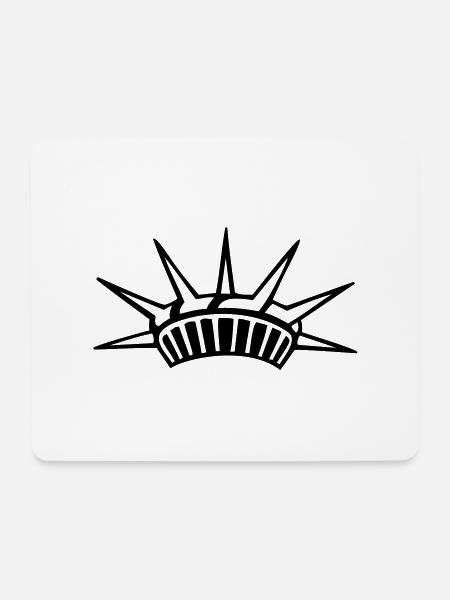 Krone der Freiheitsstatue - Mousepad (Querformat) - Weiß