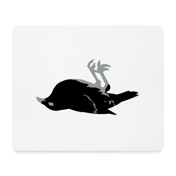 dead raven craven crow - Mouse Pad (horizontal) - white - Front