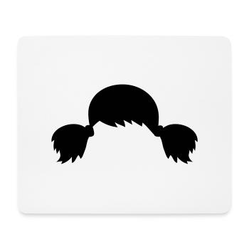 Pigtails Frisur - Mousepad (Querformat) - Weiß - Vorne