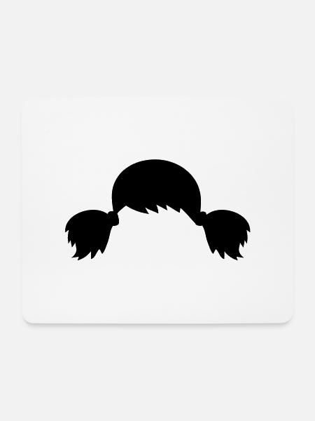 Pigtails Frisur - Mousepad (Querformat) - Weiß