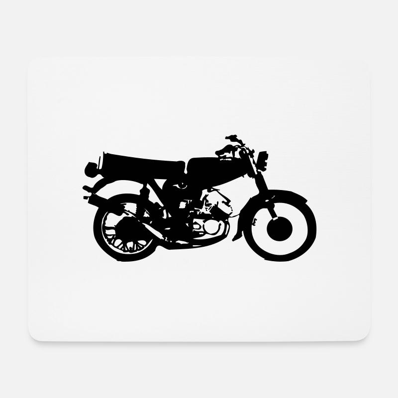 Simson Moped - Mousepad (Querformat) - Weiß