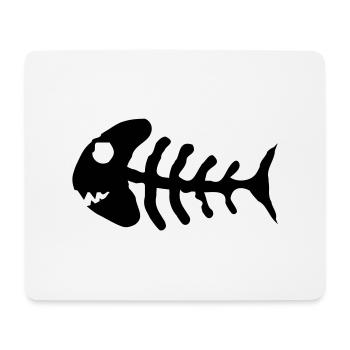 bone_fish_f1 - Mousepad (Querformat) - Weiß - Vorne
