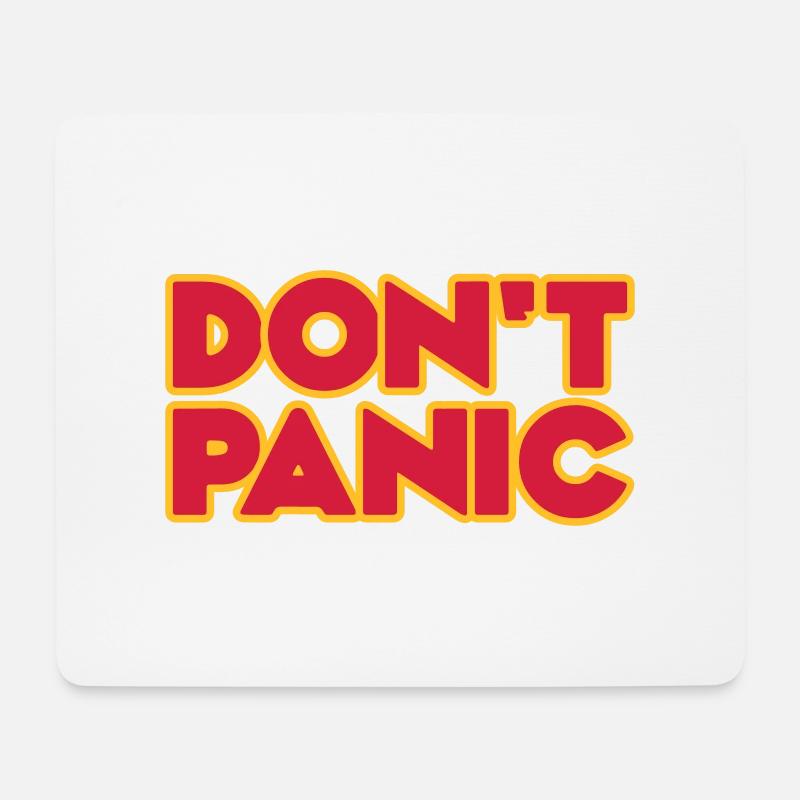 Don't Panic 2zeilig - Mousepad (Querformat) - Weiß