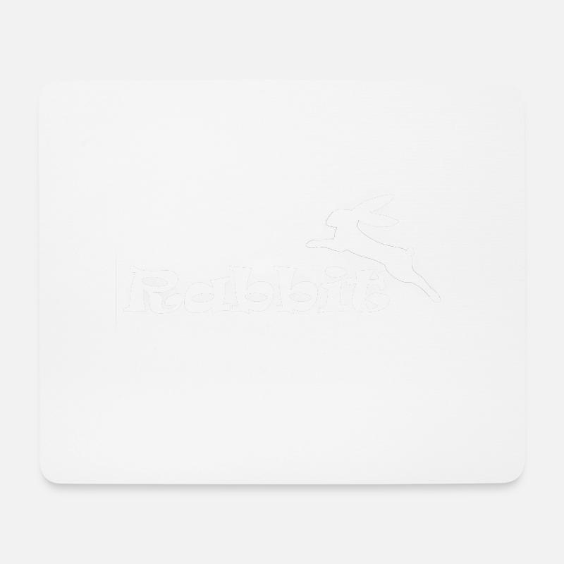 Rabbit - Mousepad (Querformat) - Weiß