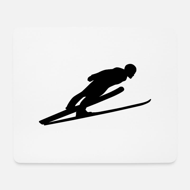 Ski Weitsprung Skiflug Skispringen Skiweitflug - Mousepad (Querformat) - Weiß