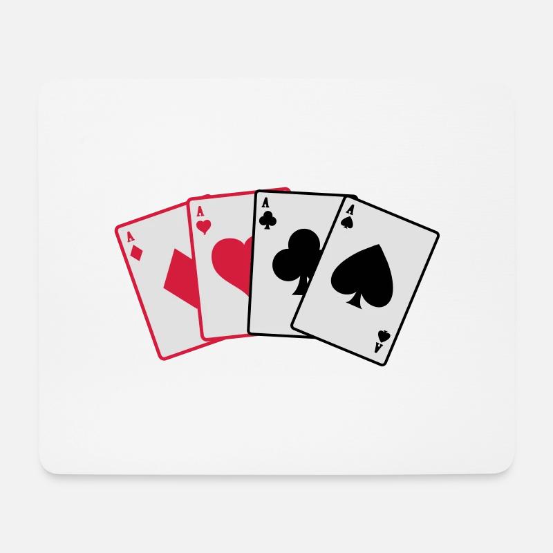 karten - Mousepad (Querformat) - Weiß