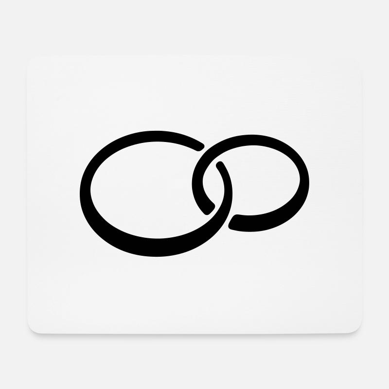 Trauringe - Mousepad (Querformat) - Weiß
