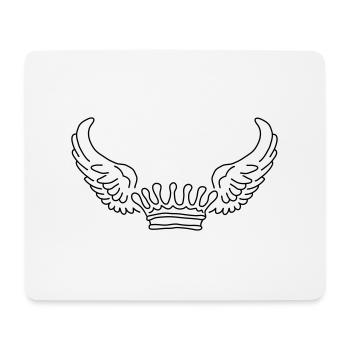 couronne avec des ailes - Tapis de souris (format paysage) - blanc - Devant