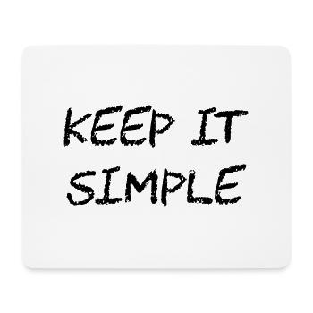 keep it simple Geschenk Idee - Mousepad (Querformat) - Weiß - Vorne