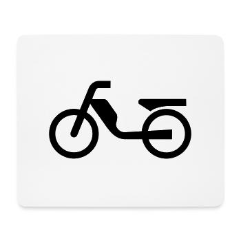 Sinnbild Mofa Moped - Mousepad (Querformat) - Weiß - Vorne
