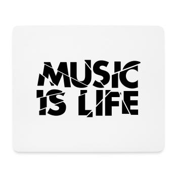 musicislifebreak - Tapis de souris (format paysage) - blanc - Devant