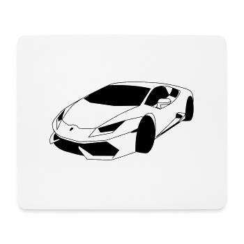 Voiture de sport Lambo - Tapis de souris (format paysage) - blanc - Devant