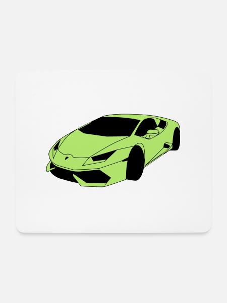 Lambo Sportwagen - Mousepad (Querformat) - Weiß