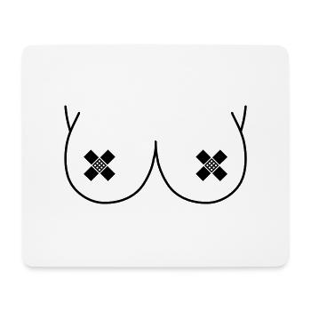 titten__f1 - Tapis de souris (format paysage) - blanc - Devant