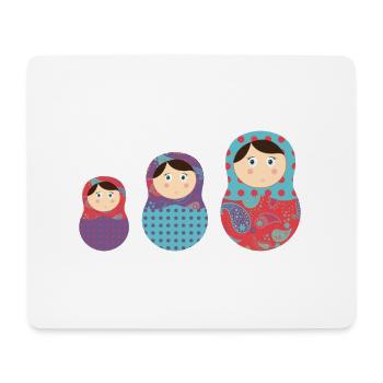 matriochkas - Mousepad (Querformat) - Weiß - Vorne