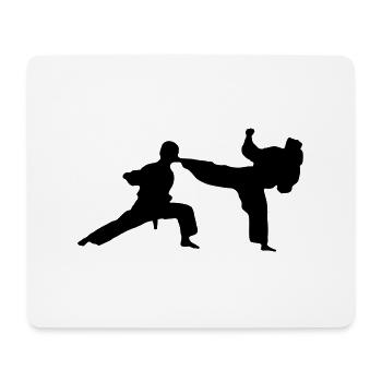 kung-fu karaté combats - Tapis de souris (format paysage) - blanc - Devant