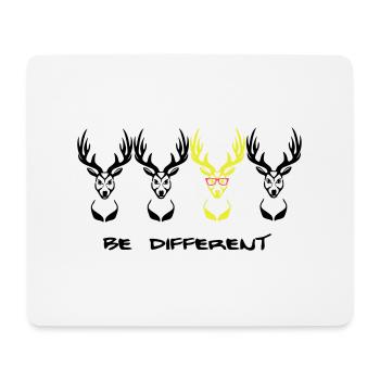 Be different! Deer Nerd Geek 3c - Mouse Pad (horizontal) - white - Front