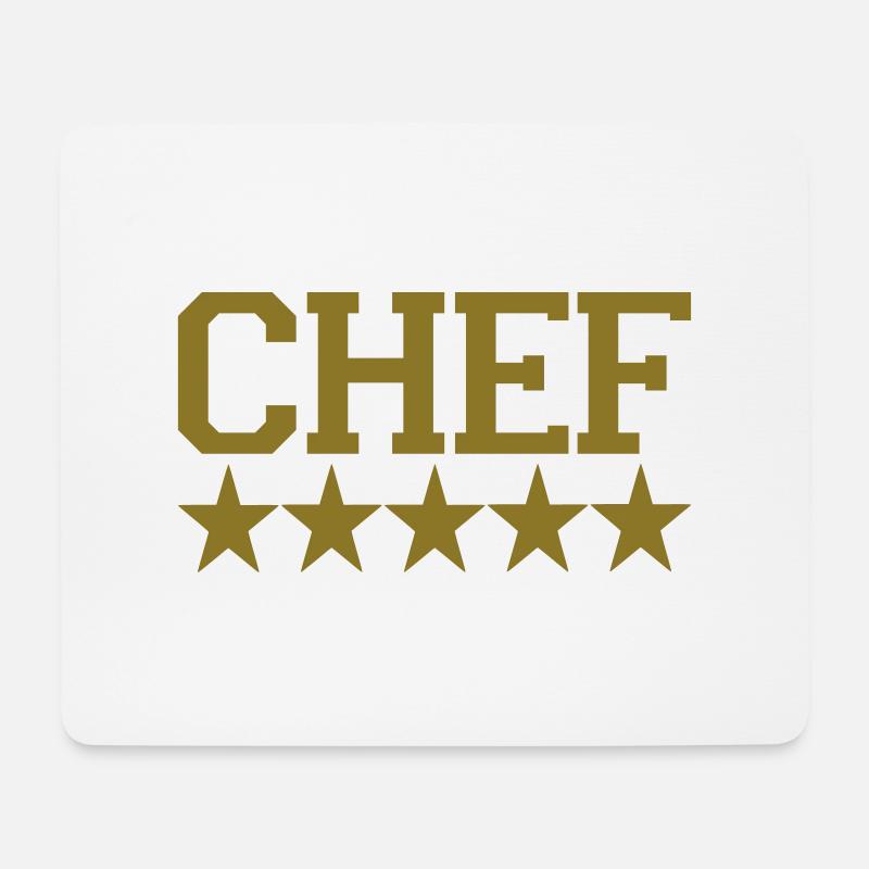 chef - Mousepad (Querformat) - Weiß