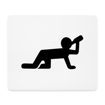 Saufen Alkohol - Mousepad (Querformat) - Weiß - Vorne
