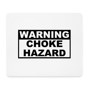 brazilian jiu jitsu bjj warning choke ha - Mouse Pad (horizontal) - white - Front
