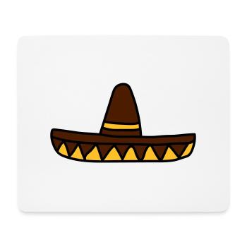 sombrero mexikaner lustig suedamerika siesta spani - Mousepad (Querformat) - Weiß - Vorne