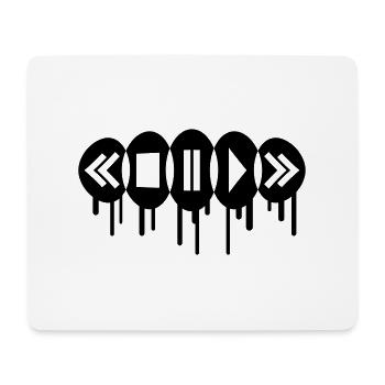Music Player Graffiti Logo - Mouse Pad (horizontal) - white - Front