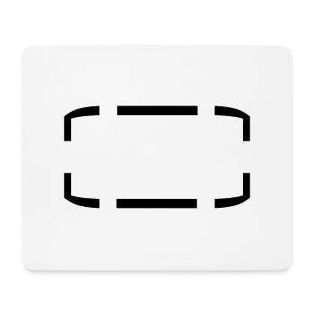 umrandung rahmen klammern text feld schreiben name - Mousepad (Querformat) - Weiß - Vorne