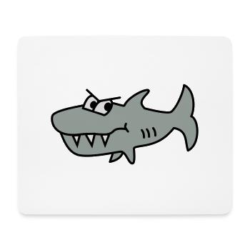 Requin - Tapis de souris (format paysage) - blanc - Devant
