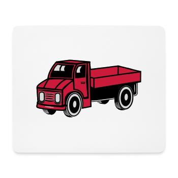 Auto Spielzeug Laster Kipper Truck Lastwagen Fahrz - Mousepad (Querformat) - Weiß - Vorne