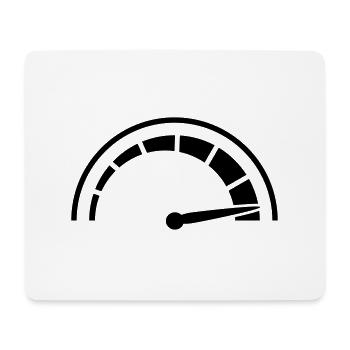 Tacho Schnell Rasen - Mousepad (Querformat) - Weiß - Vorne