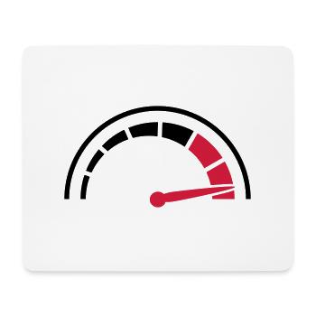 Tacho Schnell Rasen - Mousepad (Querformat) - Weiß - Vorne