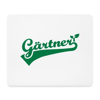 Gärtner - Mousepad (Querformat) - Weiß - Vorne