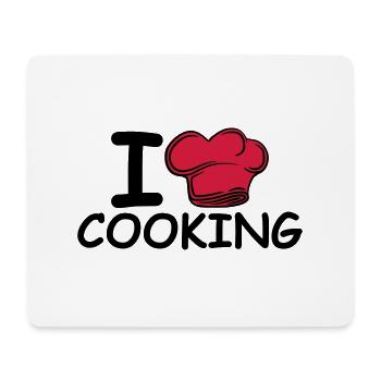 Chefkoch Kochmütze I Love Liebe - Mousepad (Querformat) - Weiß - Vorne