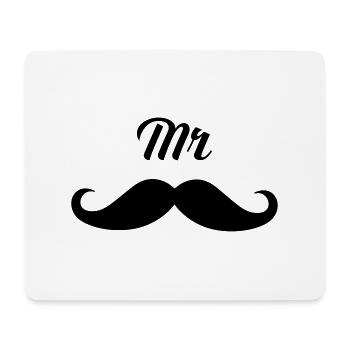Mr - Moustache Part 1) - Mousepad (Querformat) - Weiß - Vorne