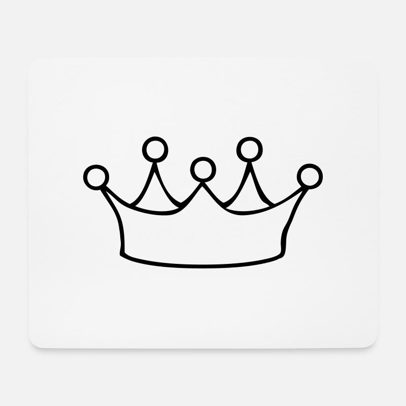 krone - Mousepad (Querformat) - Weiß