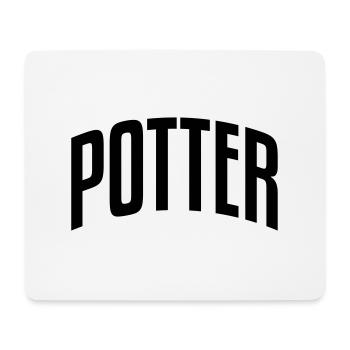 potter stylish arched text logo copy - Mouse Pad (horizontal) - white - Front
