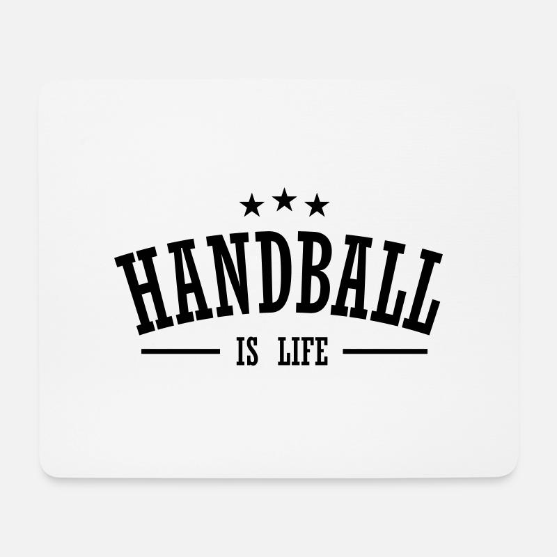 handball is life 3 - Mousepad (Querformat) - Weiß