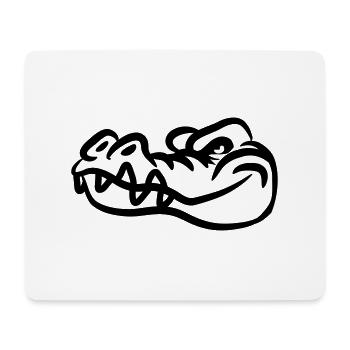 Krokodil lustig böse - Mousepad (Querformat) - Weiß - Vorne