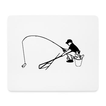 Angler - Mousepad (Querformat) - Weiß - Vorne