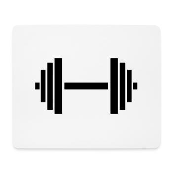 hantel - Mousepad (Querformat) - Weiß - Vorne