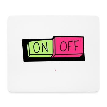 on und off button - Mousepad (Querformat) - Weiß - Vorne